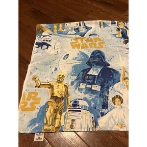 VTG 1977 Star Wars Movie BibbTwin Flat Sheet Luke Skywalker DarthVader Hans Solo